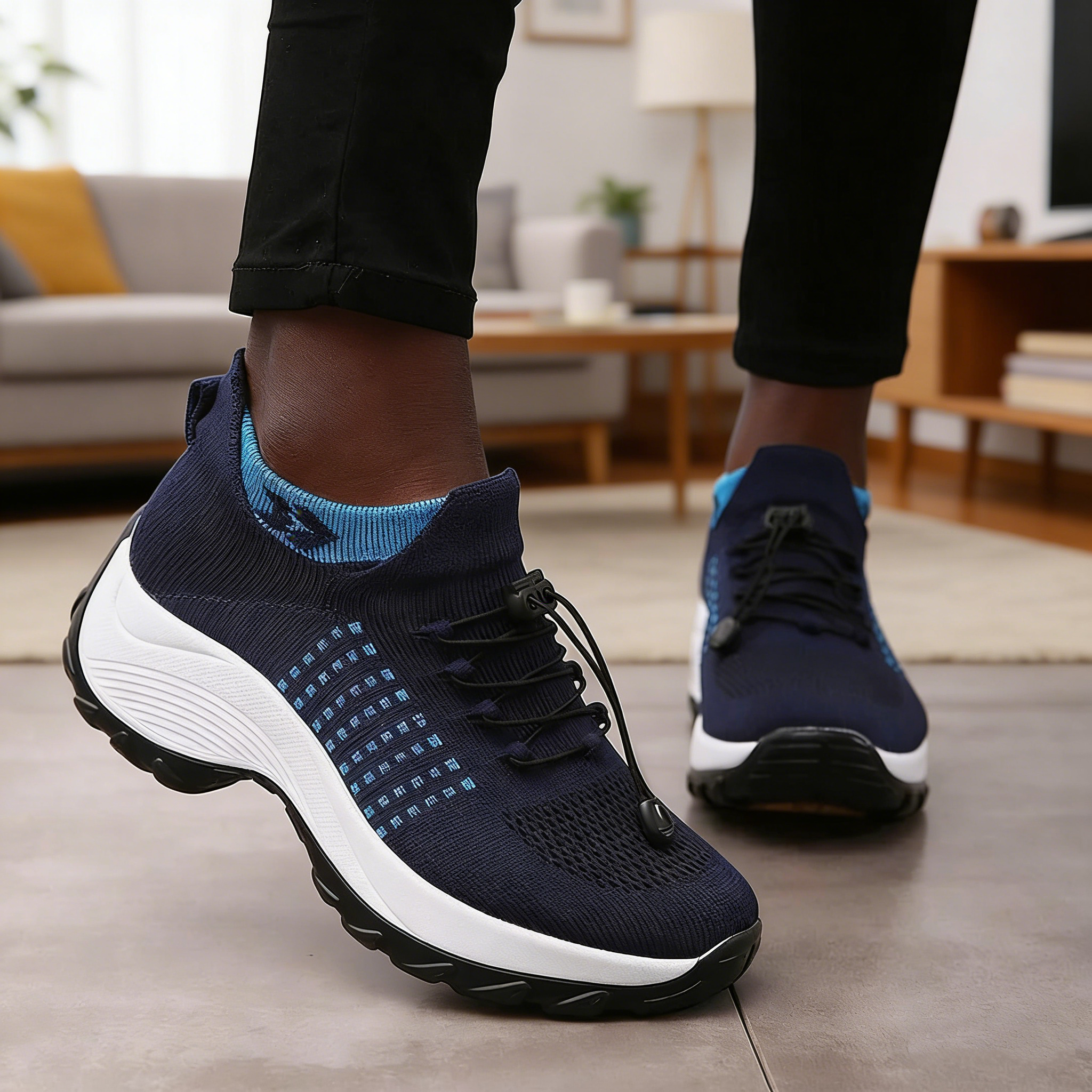 Women's Stretch Cushion Shoes Slip On Walking Shoes