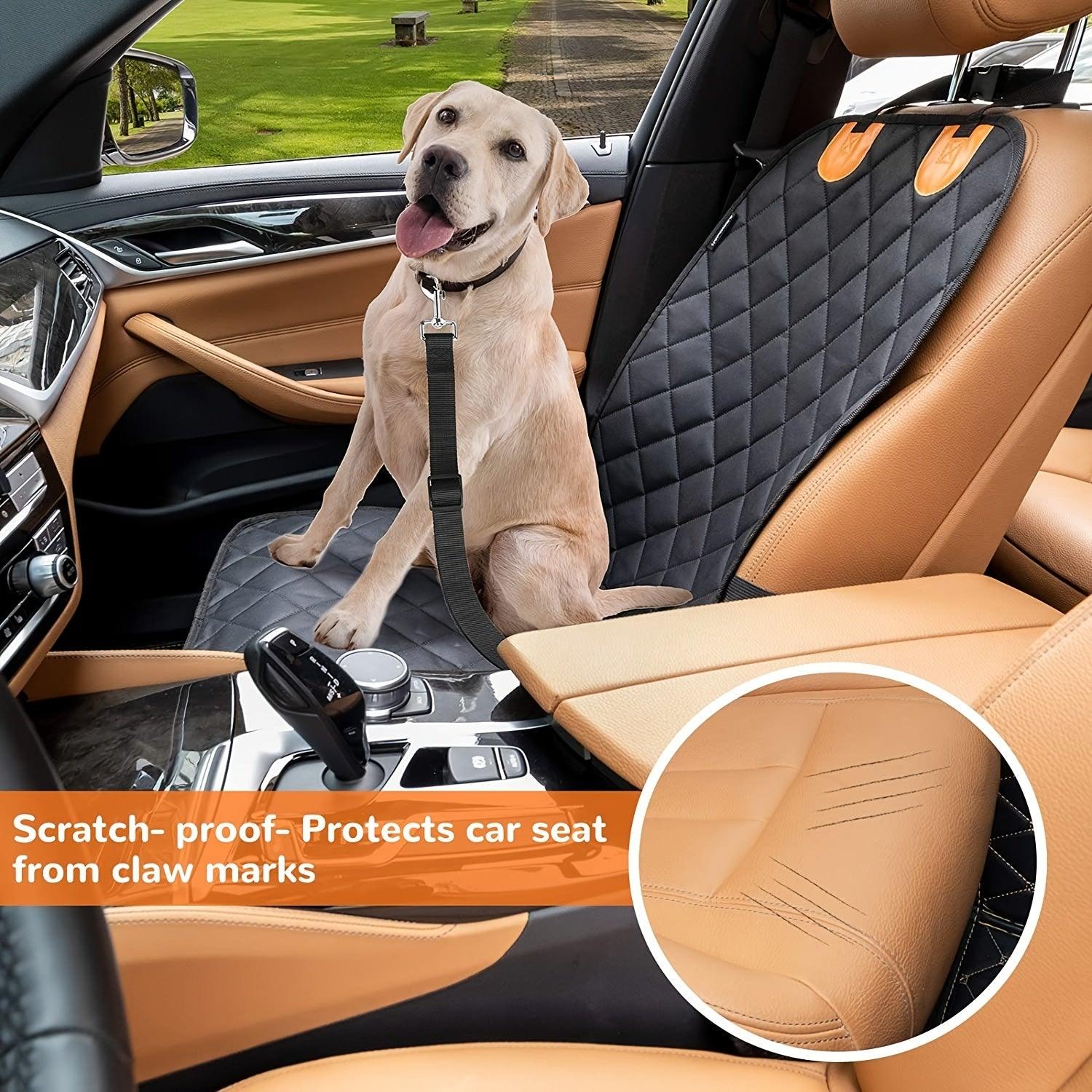 Waterproof Scratchproof Dog Front Car Seat Cover for Pets, Car Seat Protector for Dogs