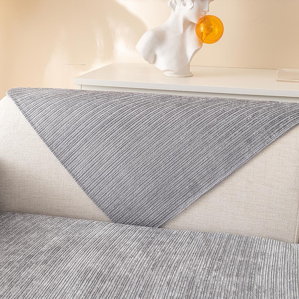 Simple Striped Chenille Anti-scratch Couch Cover