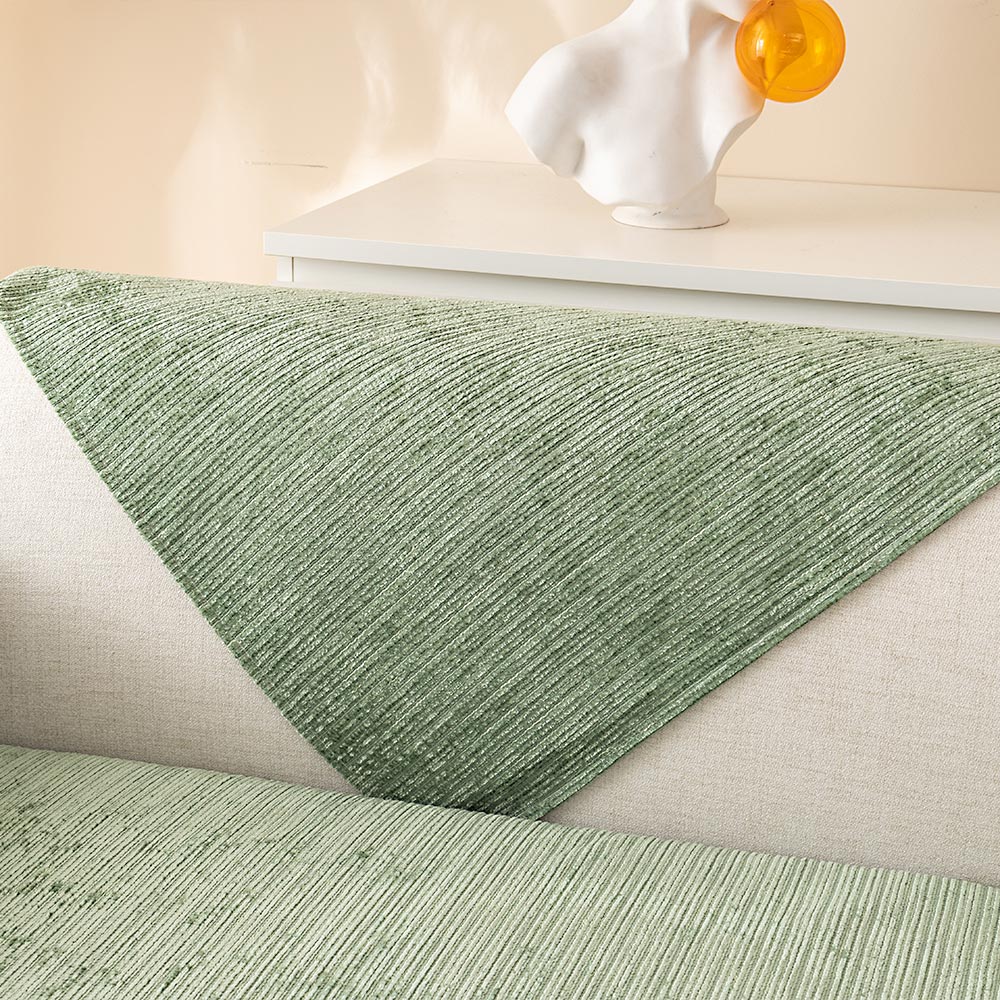 Simple Striped Chenille Anti-scratch Couch Cover
