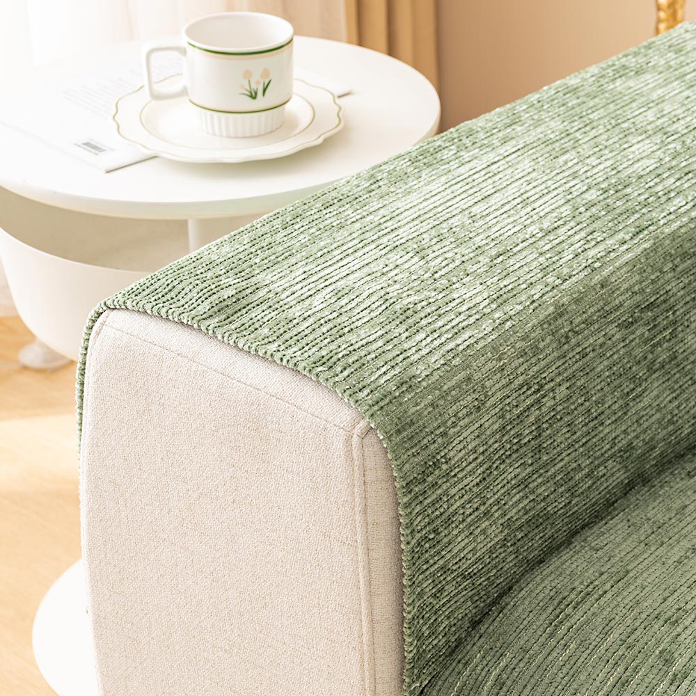 Simple Striped Chenille Anti-scratch Couch Cover
