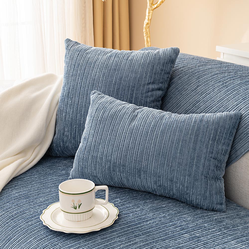 Simple Striped Chenille Anti-scratch Couch Cover