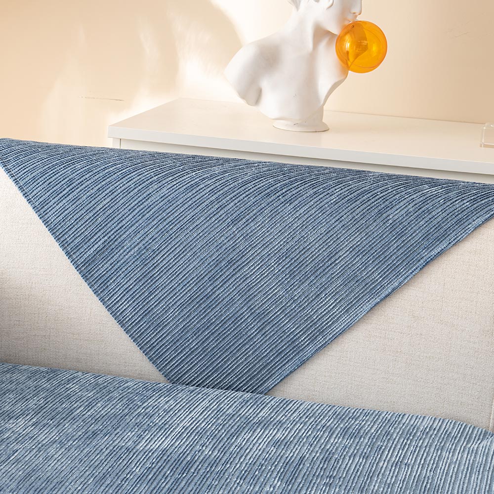 Simple Striped Chenille Anti-scratch Couch Cover