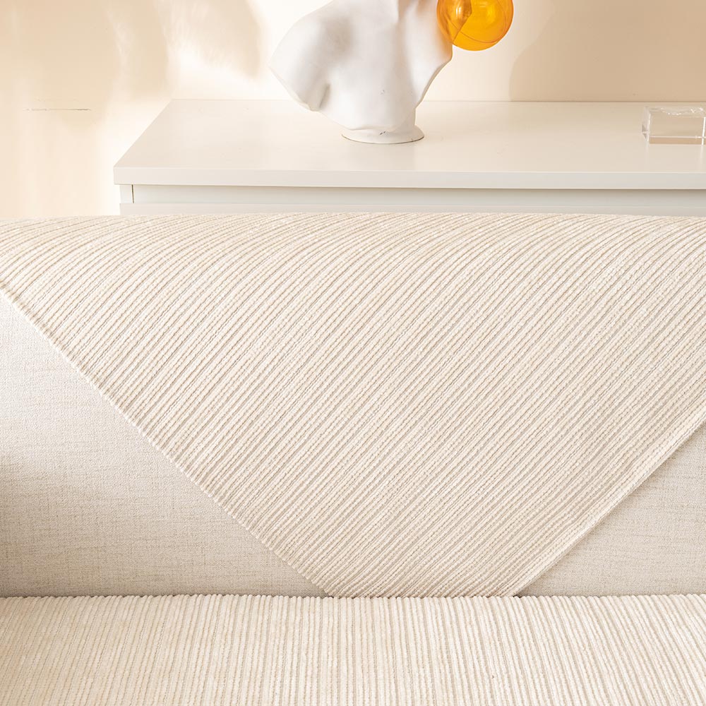 Simple Striped Chenille Anti-scratch Couch Cover