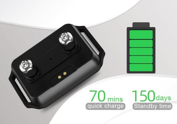 Intelligent Bark Collar, IP68 Waterproof Rechargeable Anti Bark Stop Bark Dog Collar with Beep Vibration Shock