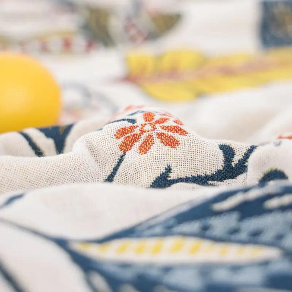 Eden Flora Tasseled Sofa Throw Blanket