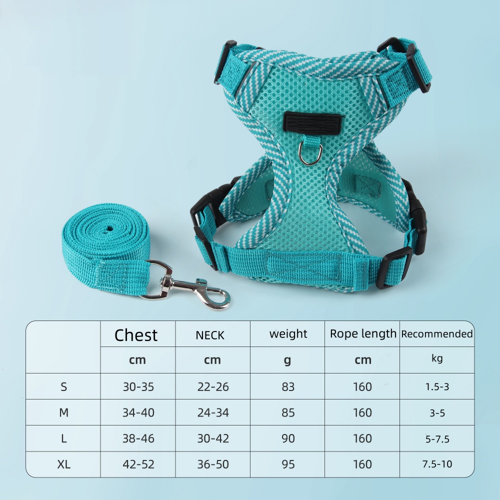 Dog Harness No Pull, Adjustable Puppy Harness with 2 Leash Clips