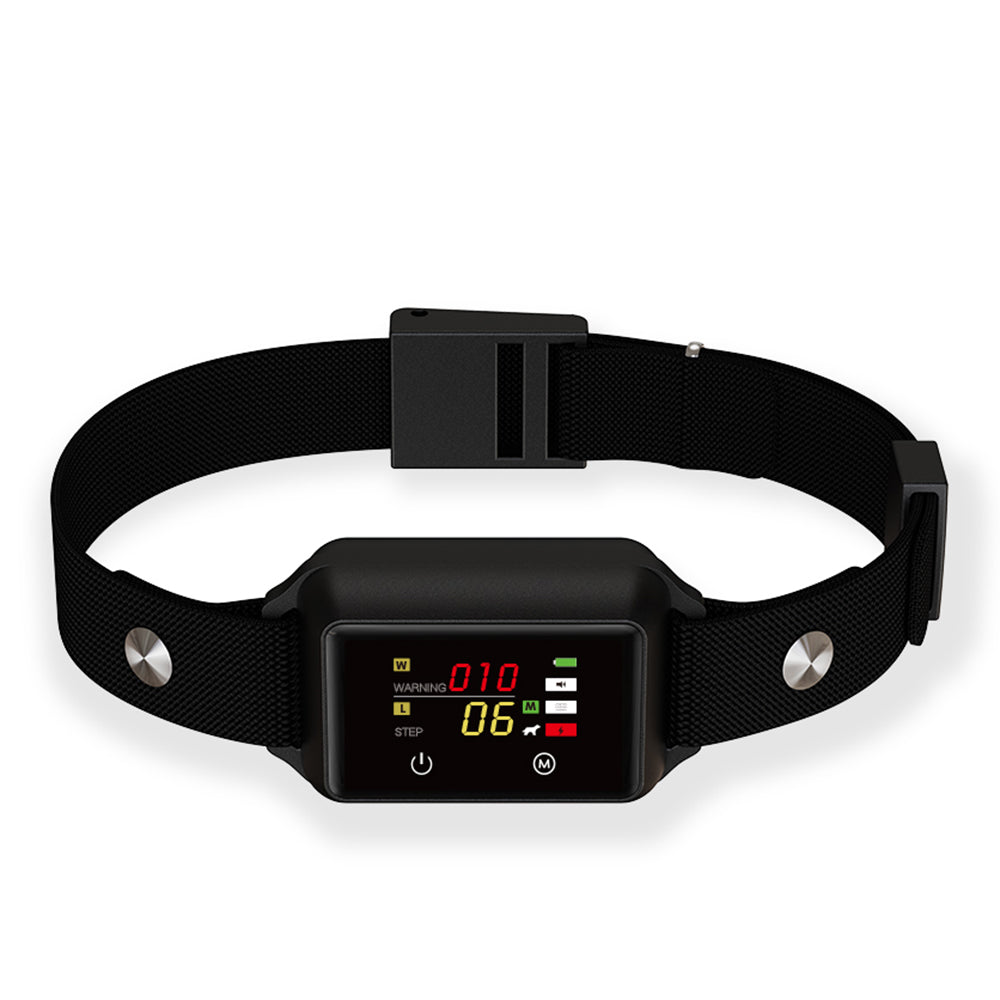 Intelligent Bark Collar, IP68 Waterproof Rechargeable Anti Bark Stop Bark Dog Collar with Beep Vibration Shock