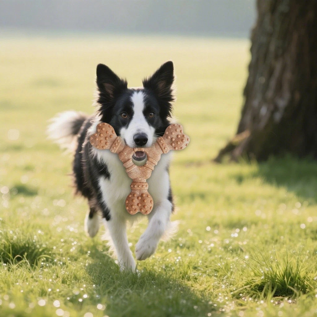 4PCS Puppy Chew Toys For Teething Dog Toys Interactive Bone Shaped Teeth Cleaning