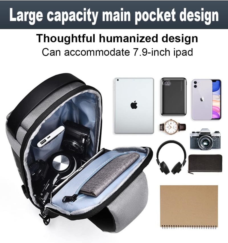 Anti-Theft Crossbody Charging Bag for Commute and Travel