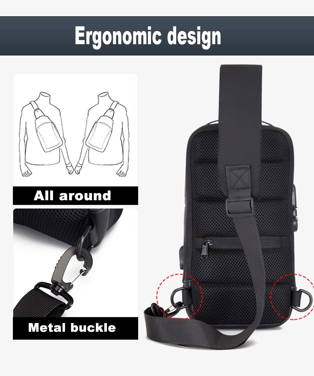 Anti-Theft Crossbody Charging Bag for Commute and Travel