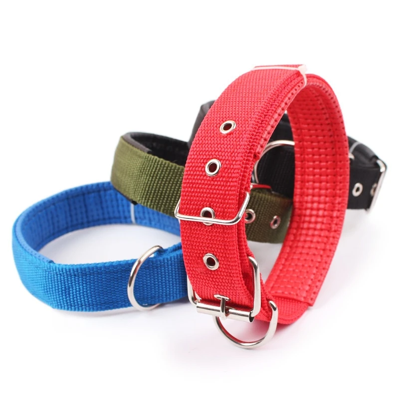 Solid Dog Collars Nylon Dog Collar For Small Medium Large Dogs