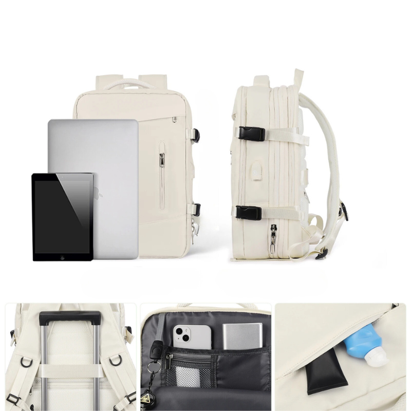 Large Backpack with Shoe Compartment,Waterproof Hiking Carry on Travel Backpack