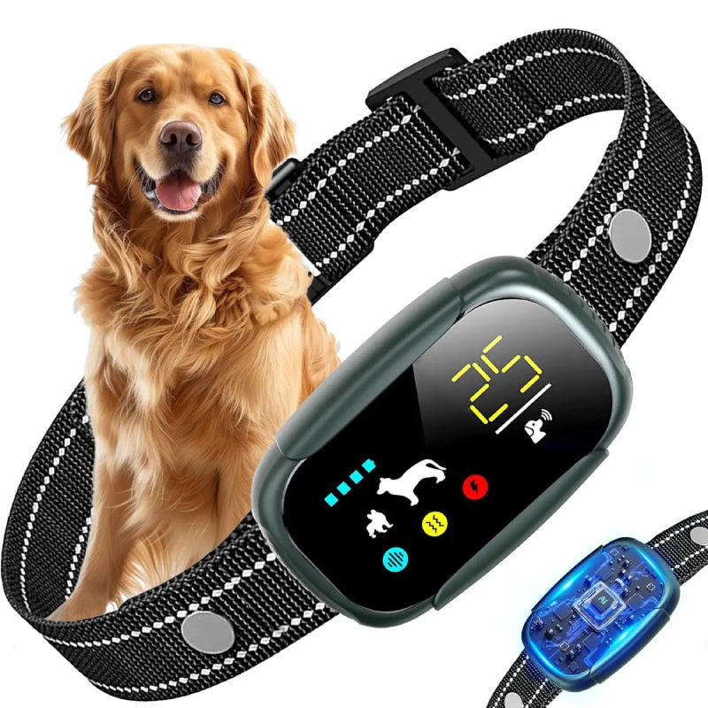 Anti Barking Dog Collars，Rechargeable Smart Bark Collar Harmless