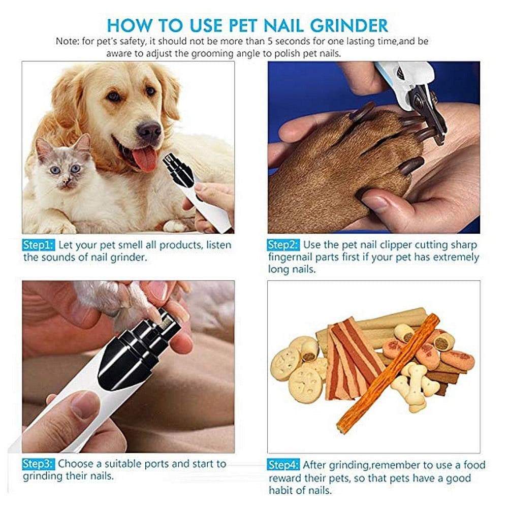 Dog Nail Grinder Rechargeable Low Sound