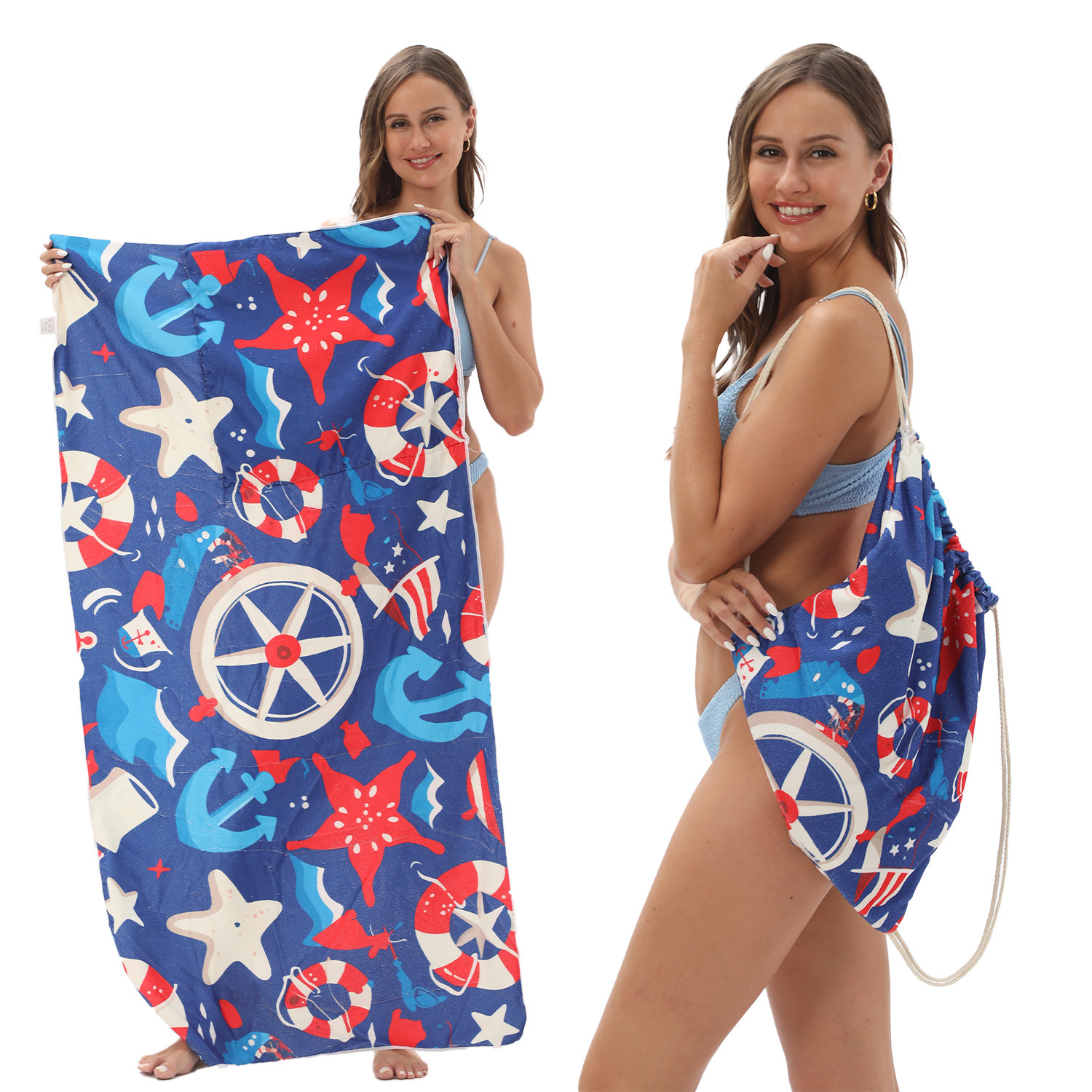 Two-In-One Foldable Beach Towel