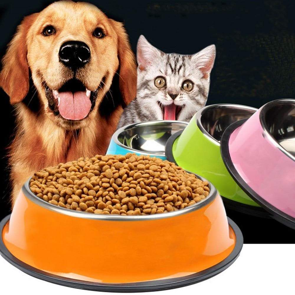 Dog Bowl Multi-Colored Stainless Steel