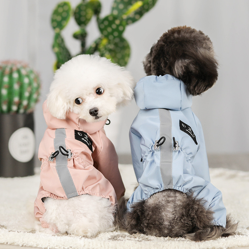 Dog Raincoat Full-body Waterproof Hooded