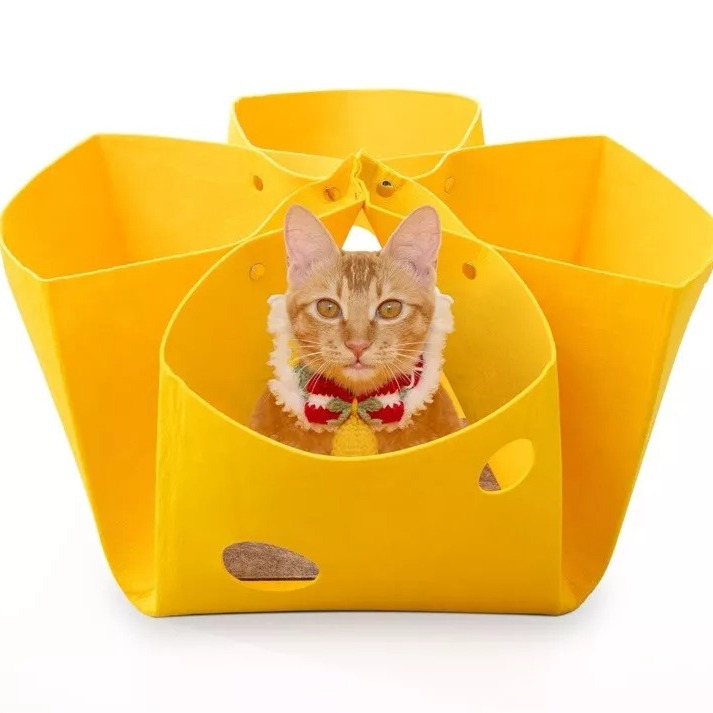 Cheese Cat Fort Playground - Play Tunnel for Indoor Cats