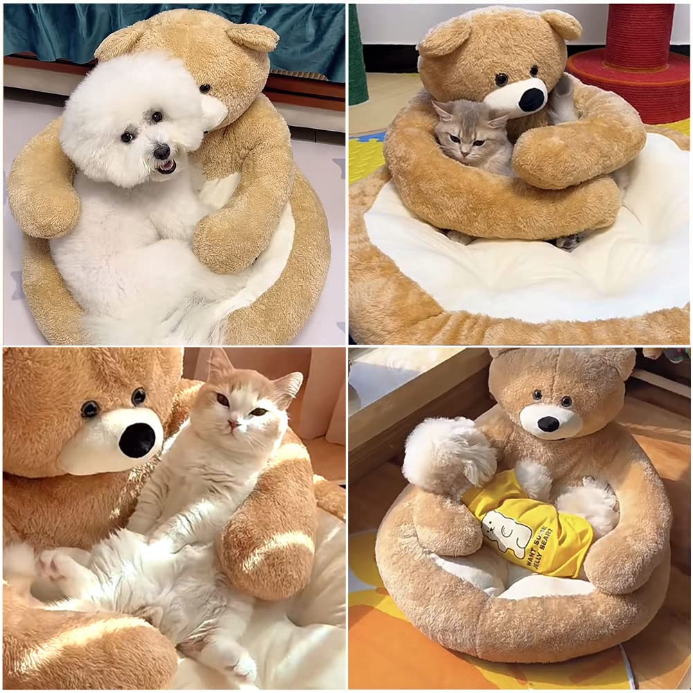 Cute Detachable Cuddle Bear Cat Bed