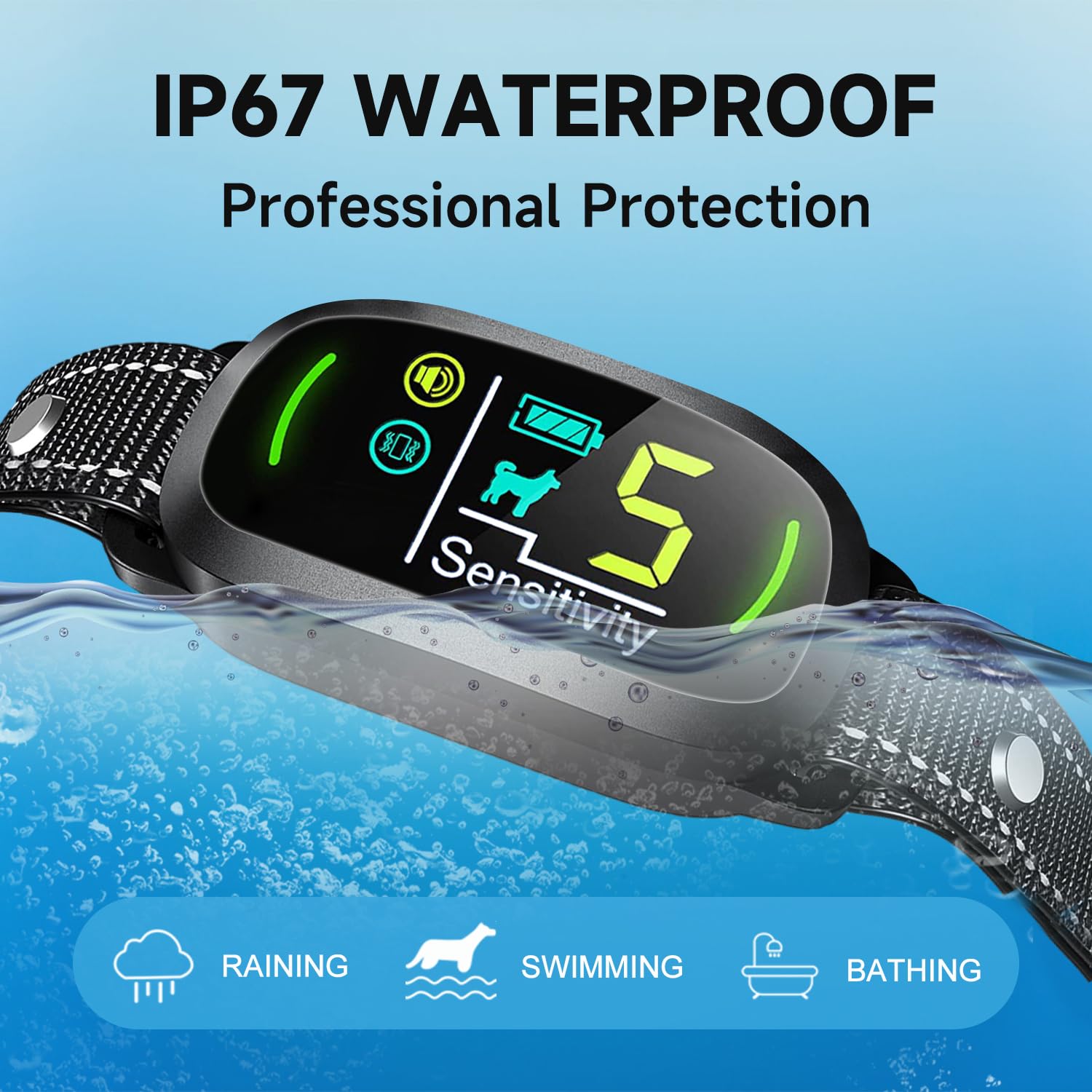 Anti Barking Dog Collars，Rechargeable Smart Bark Collar Harmless