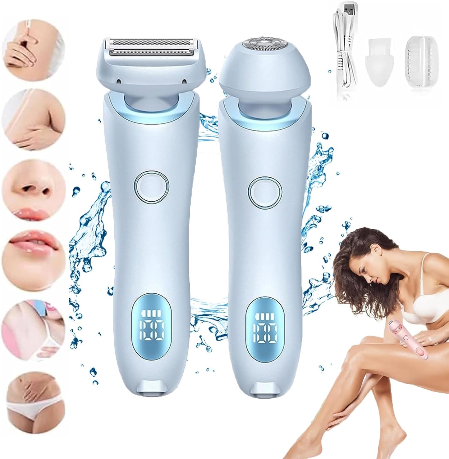 Electric Portable Razor-Perfect for both wet and dry shaving