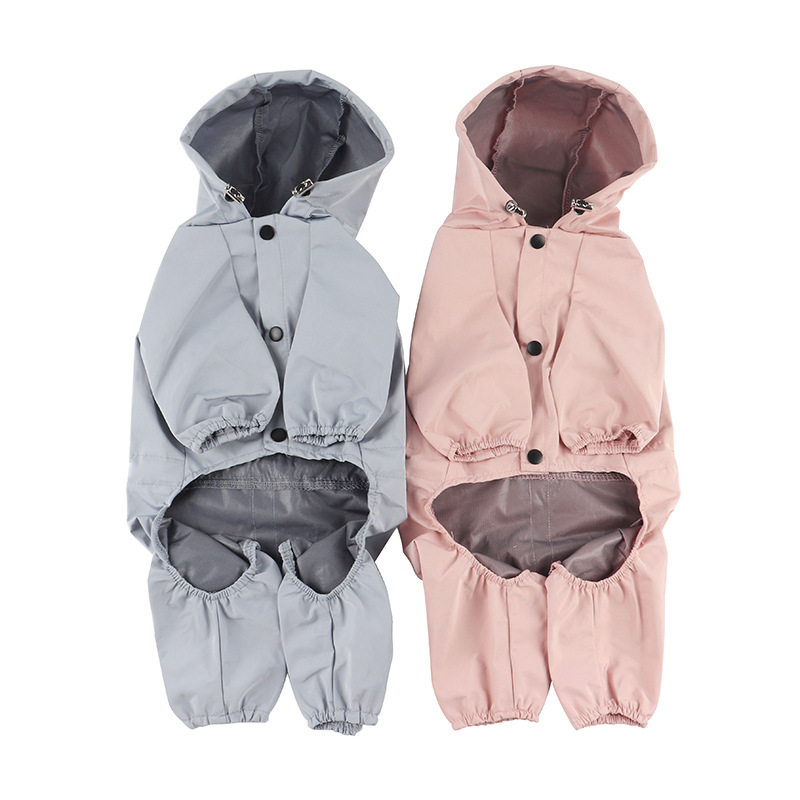 Dog Raincoat Full-body Waterproof Hooded
