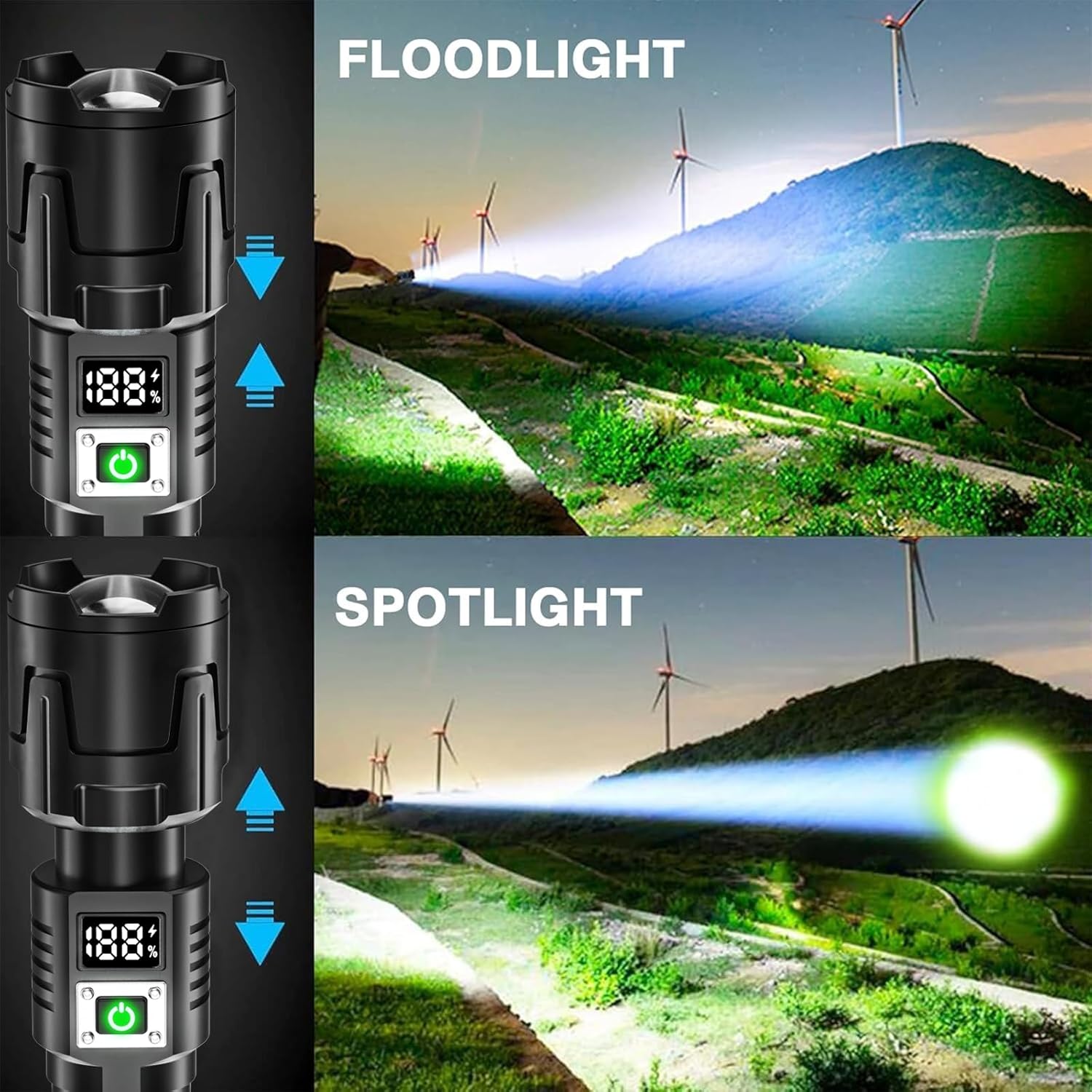Rechargeable Flashlight High Lumens Powerful Led Flashlight