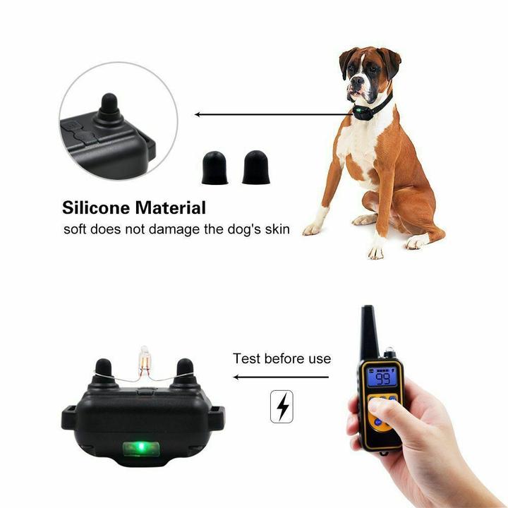 Dog Shock Collar Rechargeable Waterproof Dog Training Collars 875 Yards