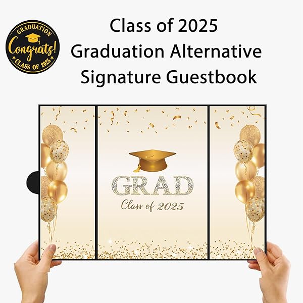 Class of 2025 Congratulations Graduates Alternative Signature Guest Book for Men Women