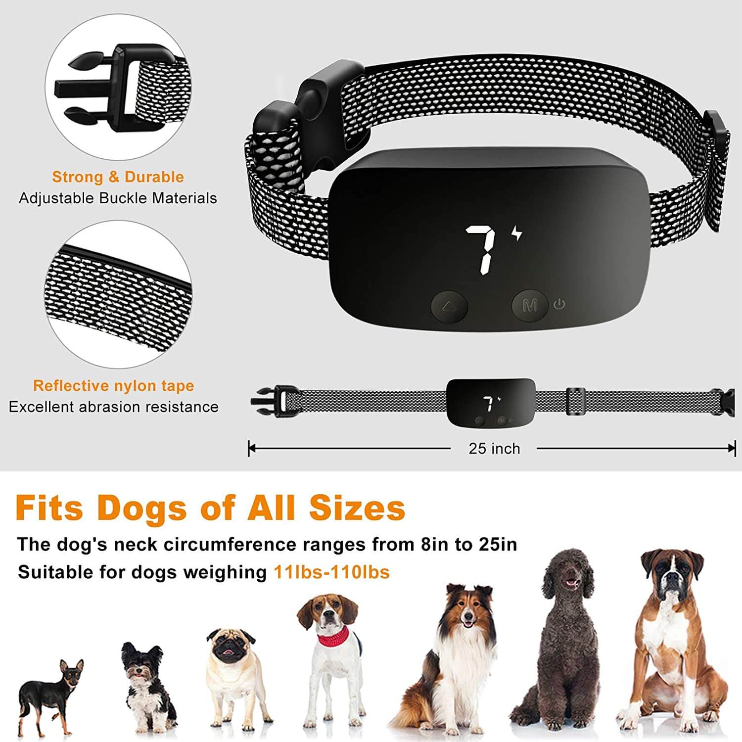 Anti Dog Bark Collar -  Anti Barking Shock Training Collar Dogs