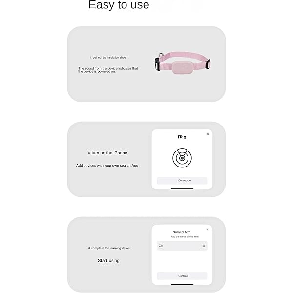 Dog Tracker/Cat Tracker, GPS Tracker Works with Find My Dog