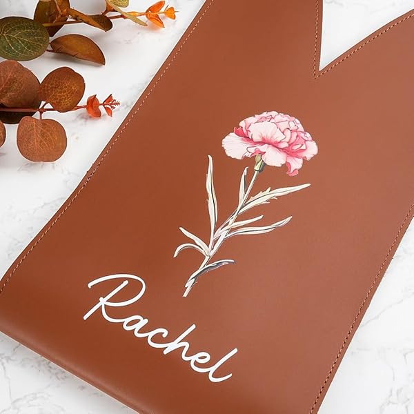 Personalized Wine Bags Leather - 5 Color Options Wine Bottle Carrier Bag with Name for Birthday Picnic Party Father's Day and Party Gift