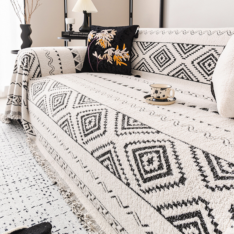 Geometric Boho Sofa Cover Throw