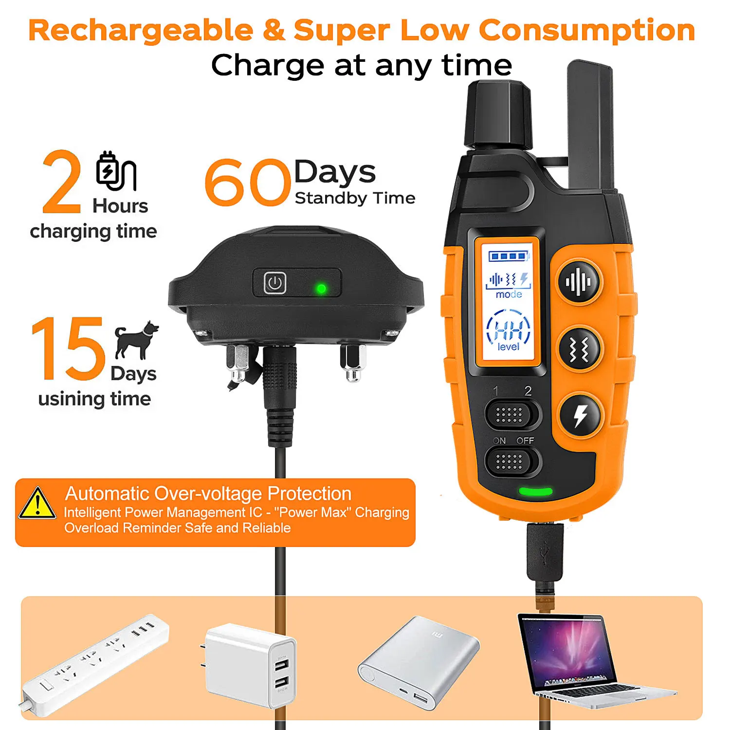 Electric Dog Training Collar – Waterproof & Rechargeable with Remote Control