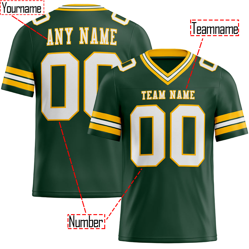 Personalized Green Practice Football Jersey 
