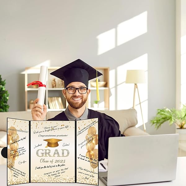 Class of 2025 Congratulations Graduates Alternative Signature Guest Book for Men Women