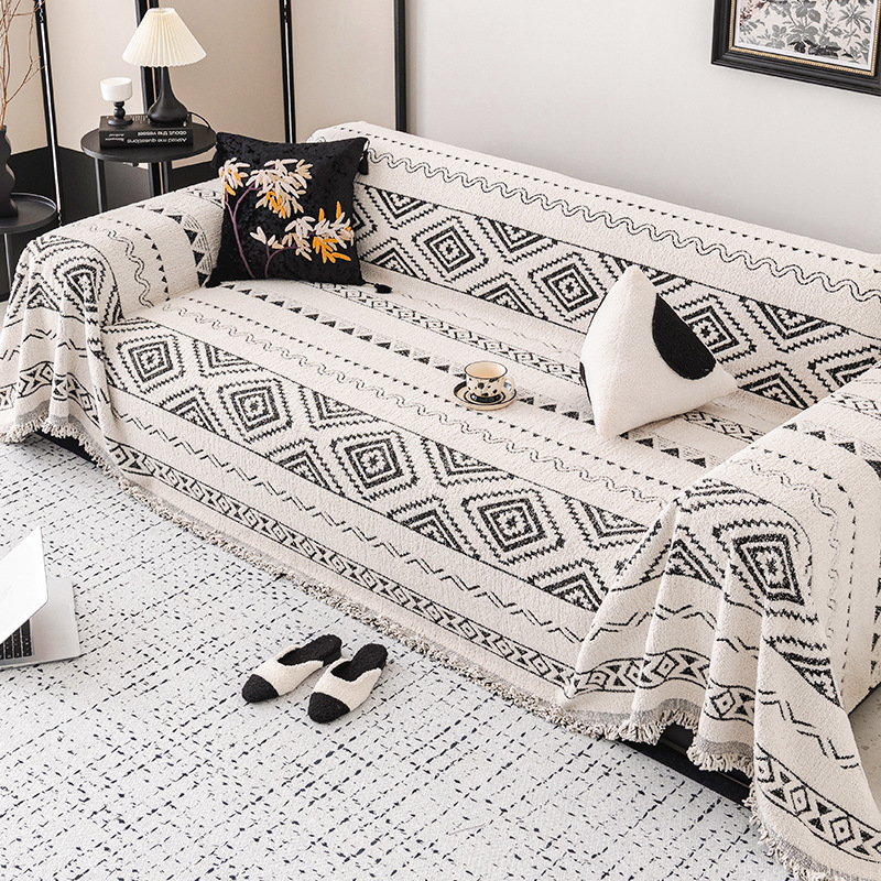 Geometric Boho Sofa Cover Throw