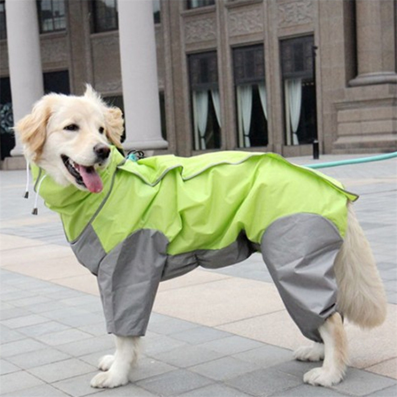 Pet Dog Raincoat Reflective Waterproof Zipper Clothes