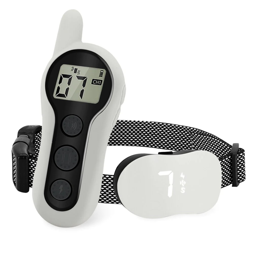 Rechargeable Electric Dog Training Collar | 500m Remote Control, Anti-Bark, LED, Pet Shock Collar for Dogs