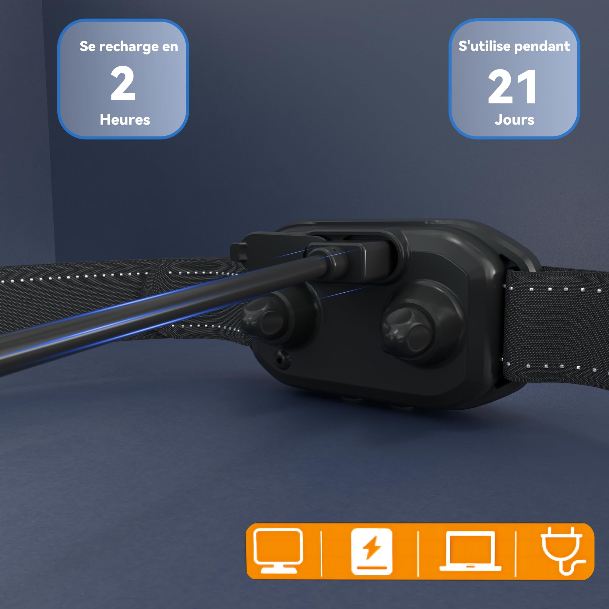 Rechargeable Anti Barking Dog Collar，Smart Collar with Bark Frequency Detection, 3 Sound Modes, Vibration/Static Shock, Suitable for All Dogs, IP67 Waterproof Colour Screen