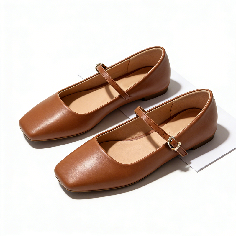 Women's Toe Mary Jane Vintage Style Flat Shoes