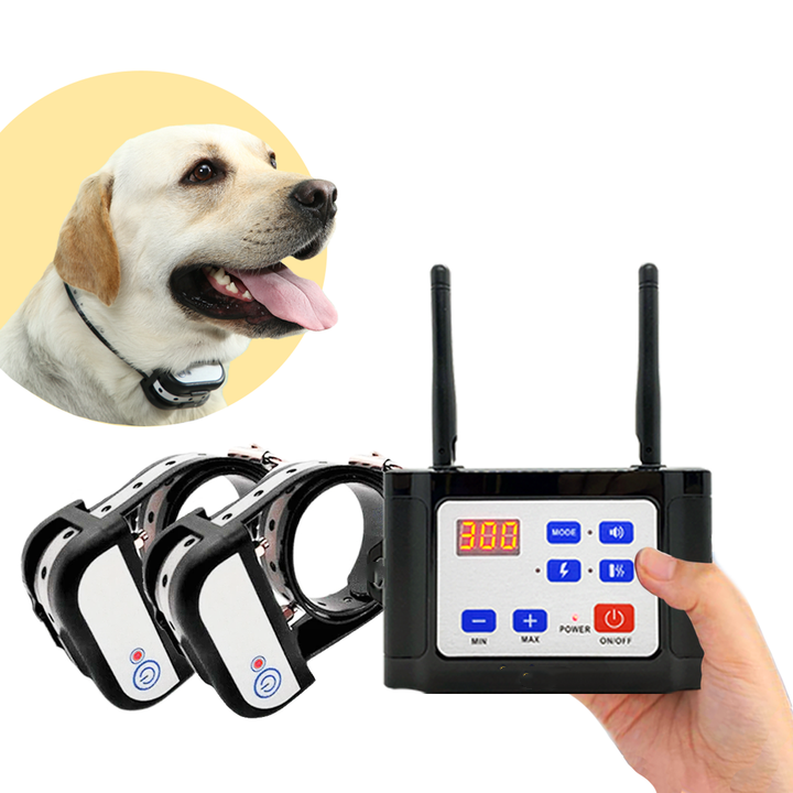 2-in-1 Wireless Dog Fence & Outdoor Training Collar, Dog Containment System