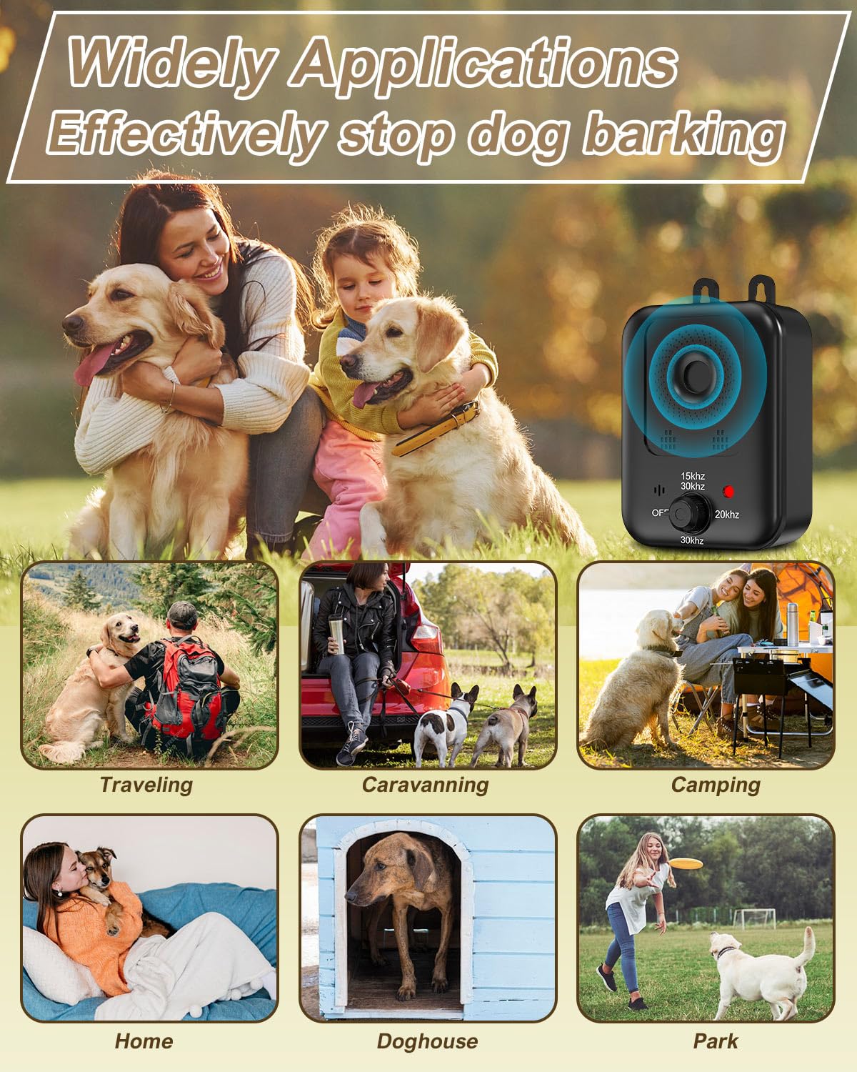 Anti Barking Devices, Auto Dog Bark Control Devices with 3 Modes