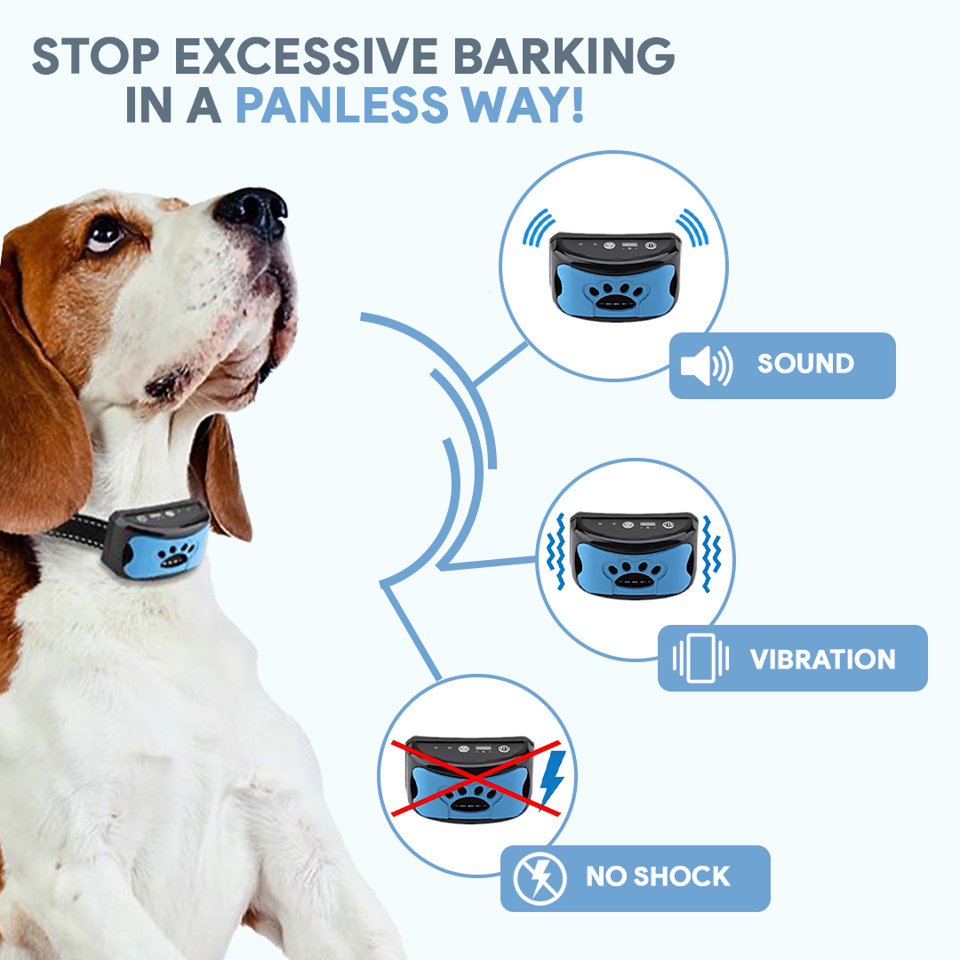 Anti-Bark Dog Collar，How To Stop Dog From Barking, Humane Rechargeable Anti-Bark Collar