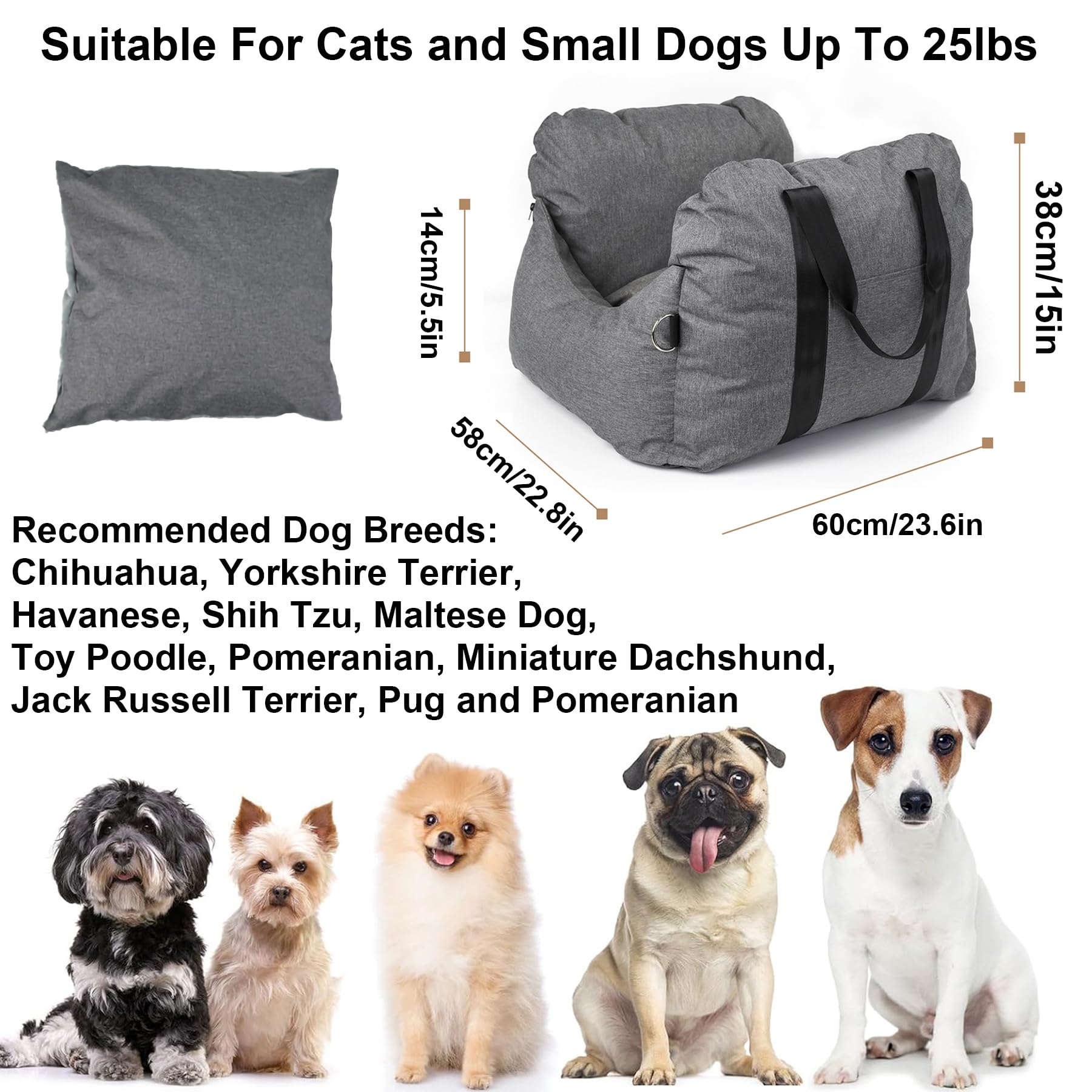 Dog Car Seat Bed - First Class