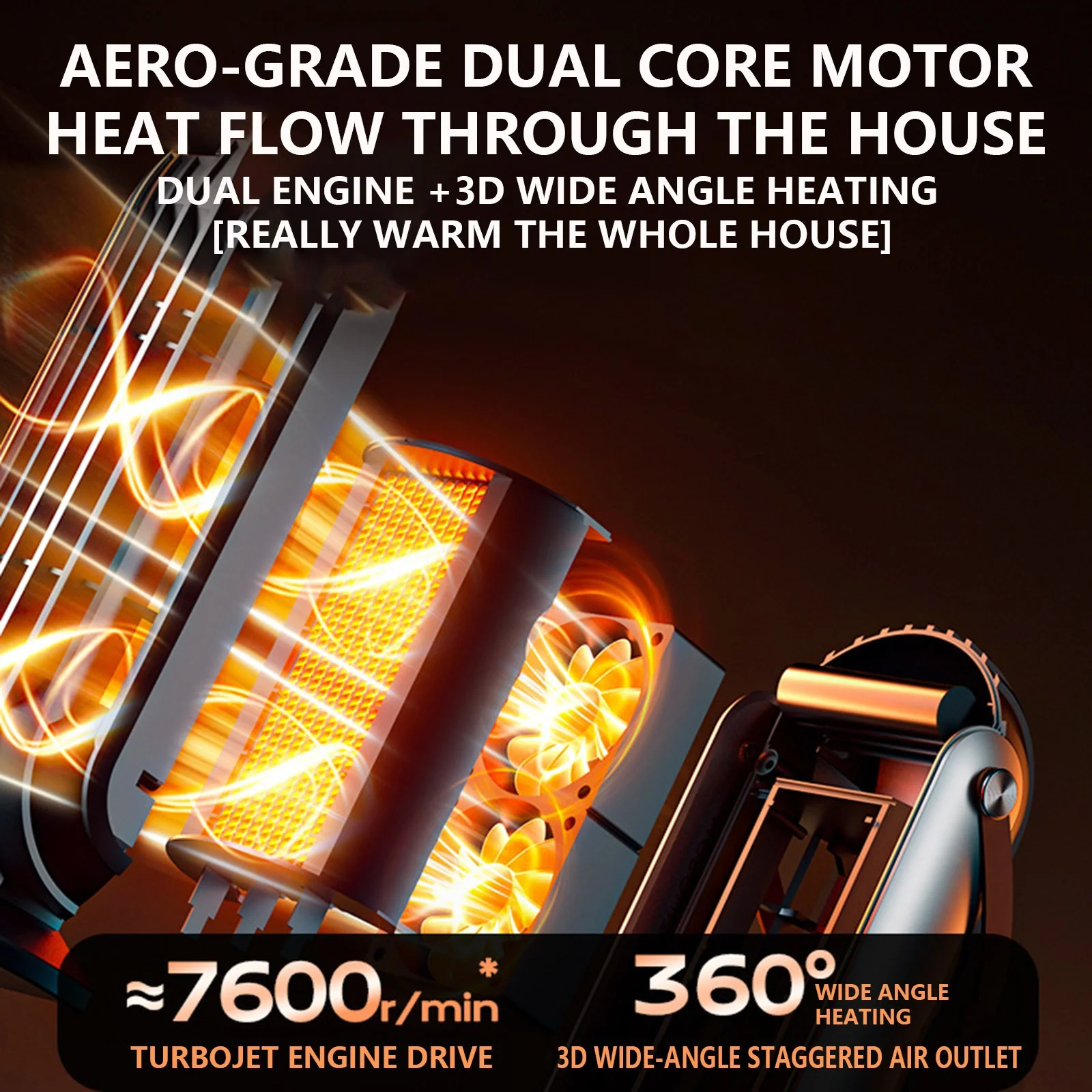 1500W Ceramic Space Heater with Remote Control