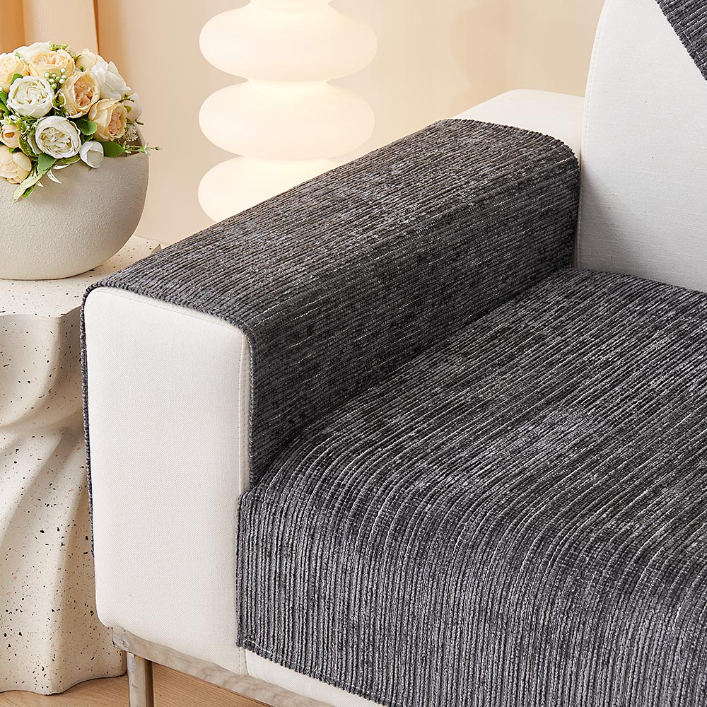 Simple Striped Chenille Anti-scratch Couch Cover