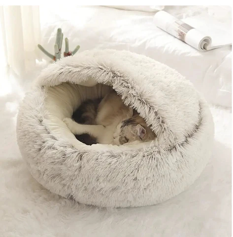  Fluffy Cat Nest，Calming Fluffy Cat Bed