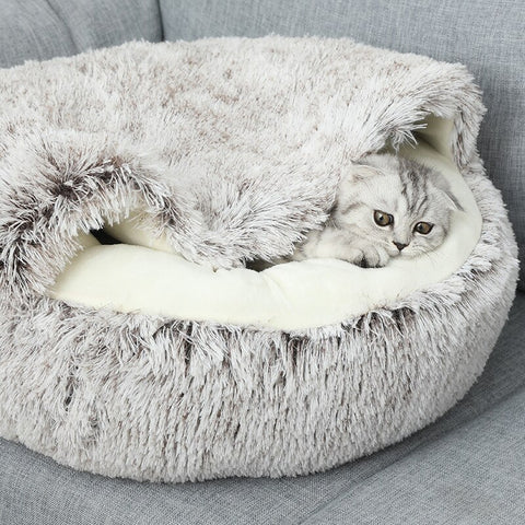  Fluffy Cat Nest，Calming Fluffy Cat Bed